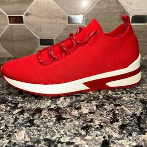 Urban Sport by J/Slides Gabby Women's Slip-on Sneaker Size 6 M Red Knit New